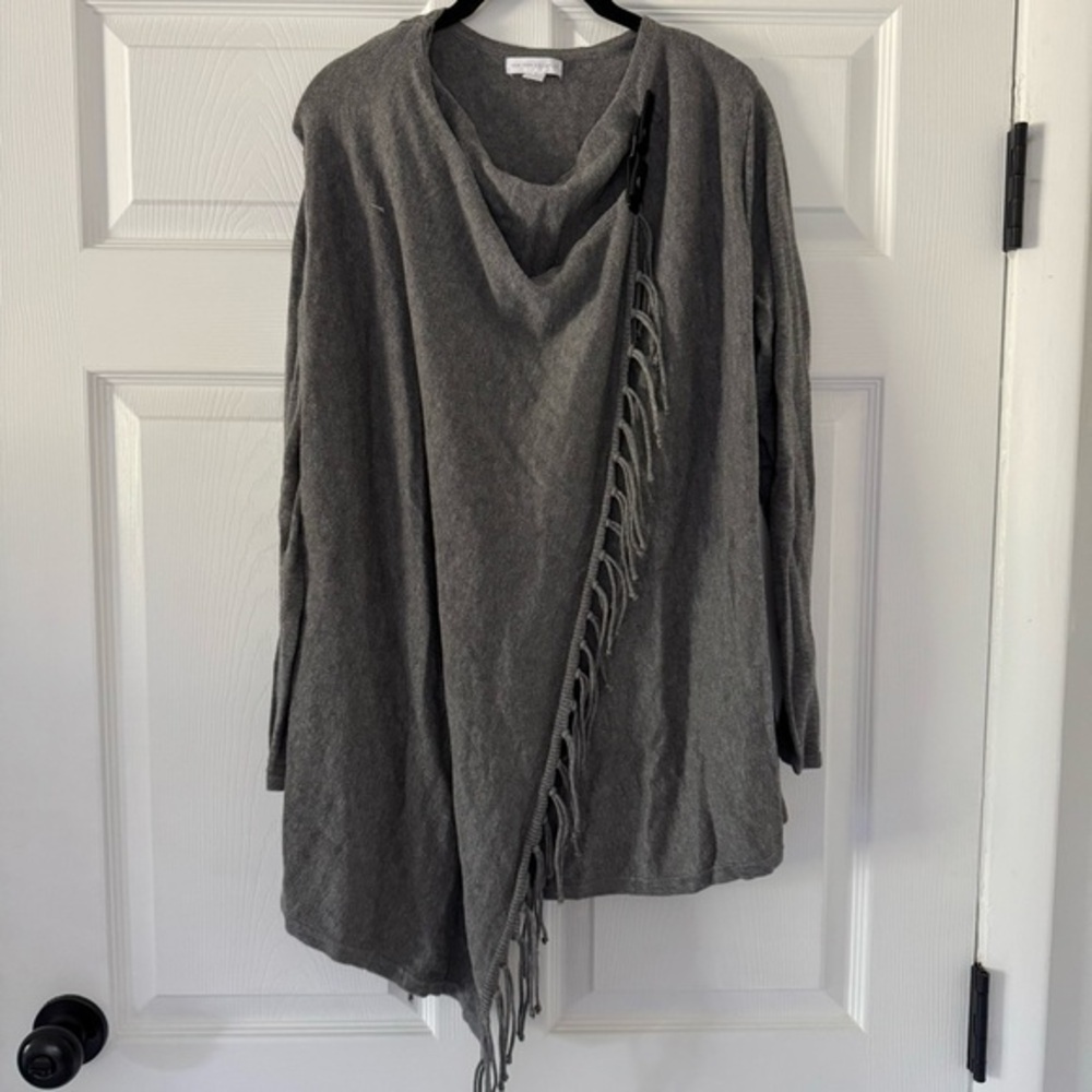 New York and company grey fringe sweater